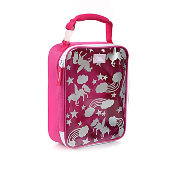 Artic zone translucent insulated lunch bag ,pink unicorn sky - Picture 1 of 6